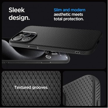 Carbon Fiber Phone 15 Pro Max Case-Black