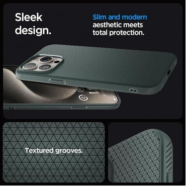 Carbon Fiber Phone 15 Pro Max Case-Green