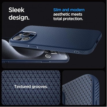 Carbon Fiber phone 15 pro case-Blue
