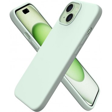 360 Slim Liquid Silicone Phone 15 Case -Green