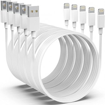 Phone Charger Long Lightning Cable (6 Pack)