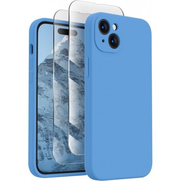 6.1 inch Soft Anti-Scratch phone 15 case Blue