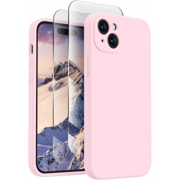 6.1 inch Soft Anti-Scratch phone 15 case Pink