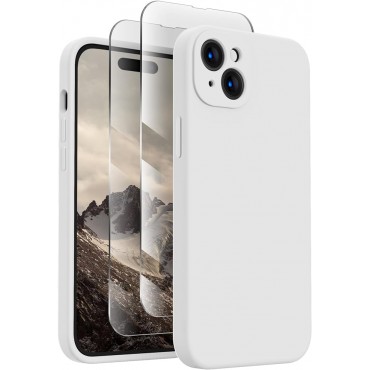 6.1 inch Soft Anti-Scratch phone 15 case White