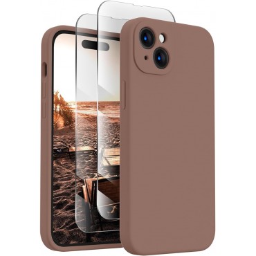 6.1 inch Soft Anti-Scratch phone 15 case Brown