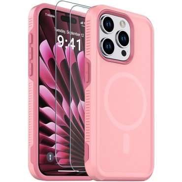 Magnetic for Phone 15 Pro Case-Pink