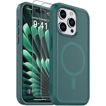 Magnetic for Phone 15 Pro Case-Green