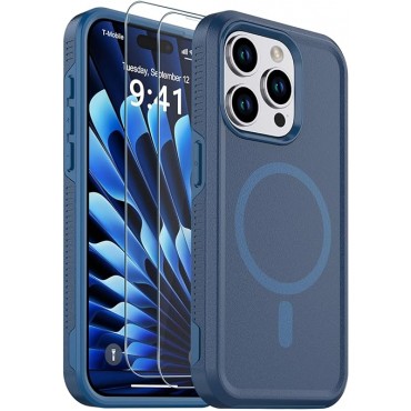 Magnetic for Phone 15 Pro Case-Blue