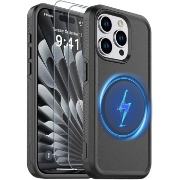 Magnetic for Phone 15 Pro Case-Black