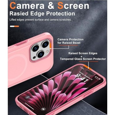 Magnetic for Phone 15 Pro Case-Pink