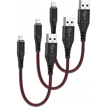 3Pack 1ft Phone Charger Cable Short