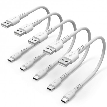 6 inch Short USB C Cord Fast Charge 5 Pack