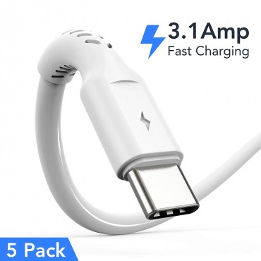 6 inch Short USB C Cord Fast Charge 5 Pack
