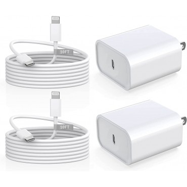 2 Pack PD 20W USB C Wall Charger Block