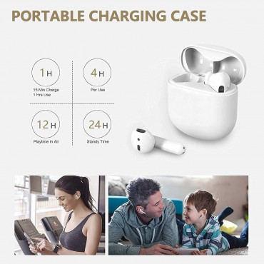 Bluetooth Wireless Earbuds - White 5
