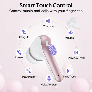 Bluetooth Wireless Earbuds - Pink