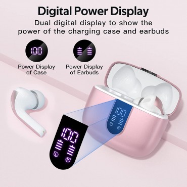 Bluetooth Wireless Earbuds - Pink