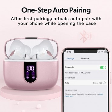 Bluetooth Wireless Earbuds - Pink