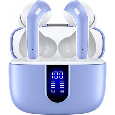 Bluetooth Wireless Earbuds -  Light Blue