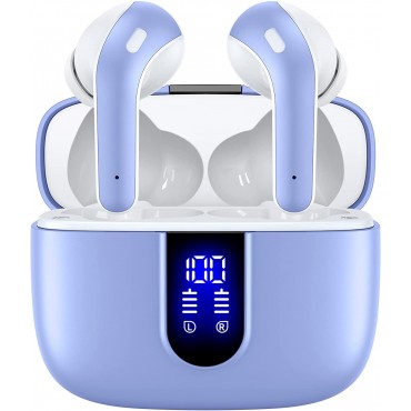 Bluetooth Wireless Earbuds -  Light Blue