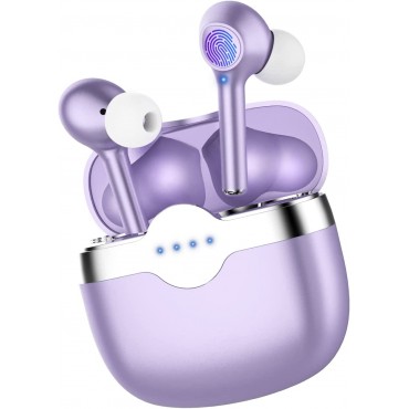 Bluetooth Wireless Earbuds - Purple