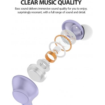 Bluetooth Wireless Earbuds - Purple