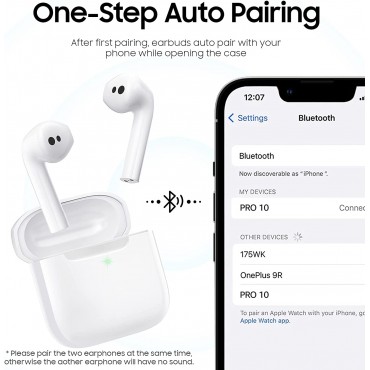 Bluetooth Wireless Earbuds - White 7