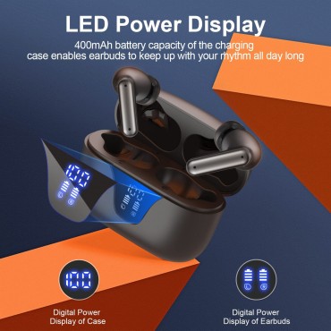 Bluetooth Wireless Earbuds - Black 3