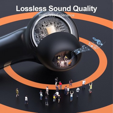 Bluetooth Wireless Earbuds - Black 3
