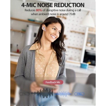 Bluetooth Wireless Earbuds - Purple