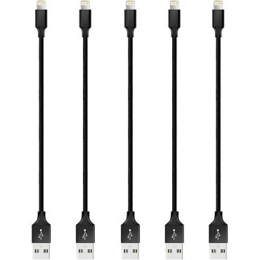 6-Inch Short Cable Cord Charger (5-Packs)