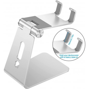 C2 Aluminum Desktop Phone Dock Holder (Silver)