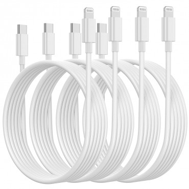 USB C to Lightning Cable 4Pack 10FT
